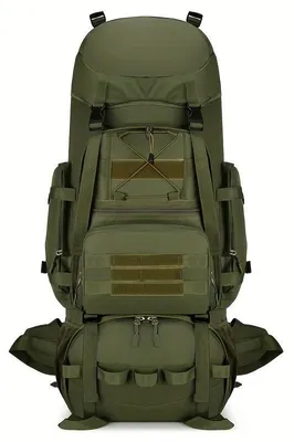 Obrázek produktu pro Batoh na turistiku – batoh na kempování – voděodolný nylon – velký objem – 38x25x85 cm – pro cestování, outdoorové aktivity a sport – zelený