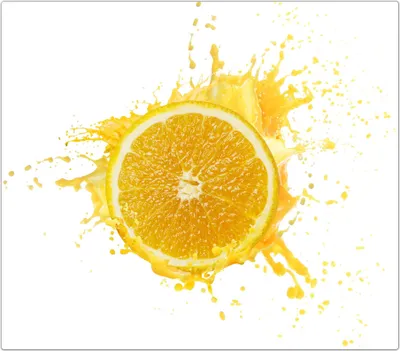 Produktbild von Spritzschutz Herdabdeckplatte Schneidebrett aus Glas Orangenspritzer 1-Teilig (60x52cm)