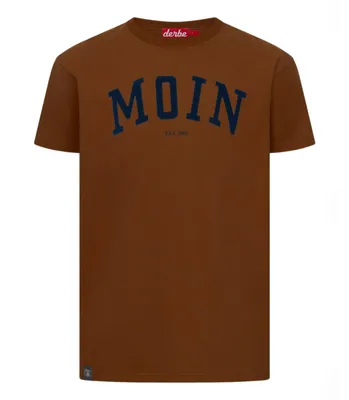 Produktbild von DERBE Herren T-Shirt Moin Kurzarm Rundhalsausschnitt mit Print Regular Fit