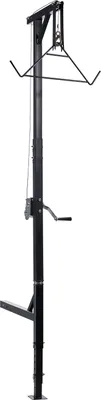 Zdjęcie produktu dla SucceBuy Game Hoist z wciągarką i ościeżnicą, udźwig 226,8 kg, montowany na ciężarówce wciągnik do dziczyzny z odbiornikiem 5,08 cm, obrotowym wałem 360 stopni i regulowaną wysokością, odpowiedni do skórowania i czyszczenia zwierzyny podczas polowań