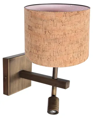 Zdjęcie produktu dla Steinhauer - kinkiet - Stang - brąz - metal tkanina - lampka łóżkowa - LED_E27 - 4889BR