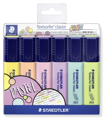 Produktbild von STAEDTLER Textsurfer classic 364 C Textmarker Etui mit 6 Farben, pastell