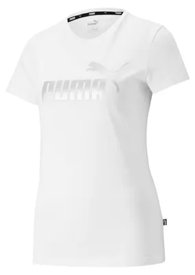 Produktbild von PUMA Kurzarm-T-Shirt für Frauen, ESS+METALLIC LOGO TEE