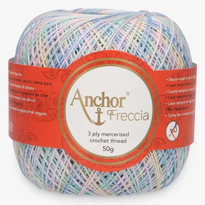 Image de Anchor Freccia Multicolour 12 | Fil fin à crocheter 100 % coton pour dentelles (couleur 09427)