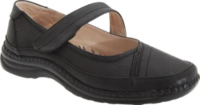 Obrázok produktu pre Dámske topánky Boulevard / baleríny / topánky Mary Jane / mokasíny, extra široký strih DF168 (5 UK/38 EU) (Black)