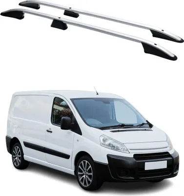 Image de Barres de toit longitudinales pour Citroen Jumpy 2006-2016 L1 Aluminium Gris
