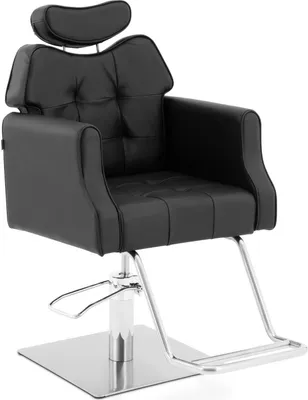 Produktbild von Expondo physa  Friseurstuhl mit Fußstütze - 510 - 630 mm - 200 kg - Schwarz, Silbern