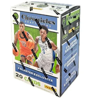 Produktbild von Panini Chronicles Draft Picks Basketball NBA 2022 - Blaster Box + Gratis Card Up Schutzhüllen