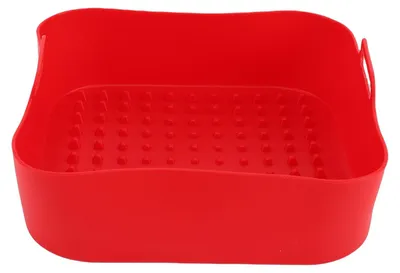 Obrázek produktu pro Silikonová vložka do fritézy, čtvercová, opakovaně použitelná, 20 cm, červená