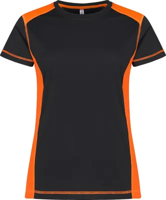 Produktbild von Damen T-Shirt Ambition-T aus recyceltem Polyester mit Kontrastfarben für höhere Sichtbarkeit