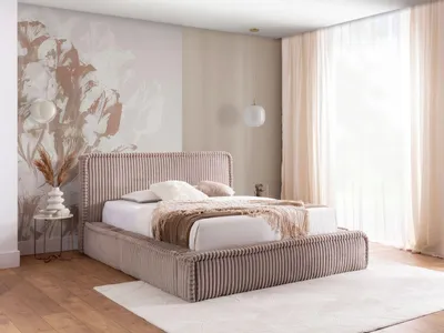 Obrázek produktu pro Čalouněná postel 200x200 BELINDA - světle hnědá