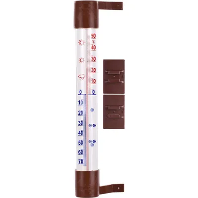 Produktbild von Bioterm Außenthermometer Selbstklebend Braun