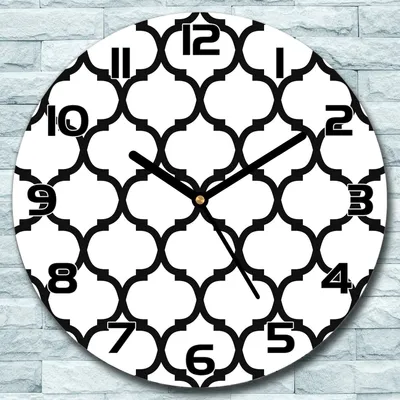 Produktbild von Wanduhr aus Glas Rund fi 30 Marokkanische Kunst Quarz Deko Wohnzimmer Büro
