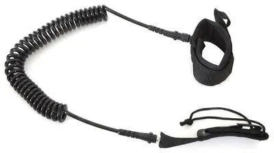 Produktbild von Sicherheitsleine ENERO für SUP-Board – 10 Fuß – Schwarz – Spiralleash für Stand Up Paddle