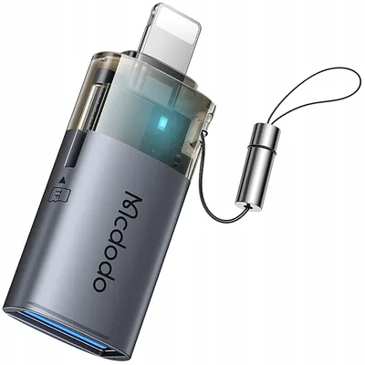 Obrázek produktu pro Mcdodo Adaptér Převodník USB-A na Lightning Čtečka karet TF 512 OTG LED