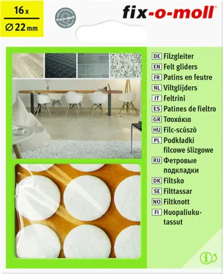 Produktbild von Filzgleiter rund 22mm weiß fix-o-moll