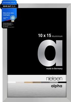 Produktbild von nielsen Aluminium Bilderrahmen Alpha, 10x15 cm, Silber Matt