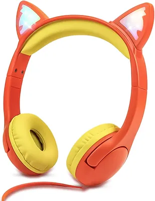 Produktbild von für Kinder mit Mikrofon-Lautstärke begrenzt auf 85 dB und LED-Beleuchtung-kabelgebundene Kopfhörer mit Schnittstelle zum Teilen-Stereo-Kopfhörer