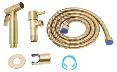 Immagine prodotto di Rubinetto per WC e bidet, acciaio inossidabile resistente, facile da installare, dorato