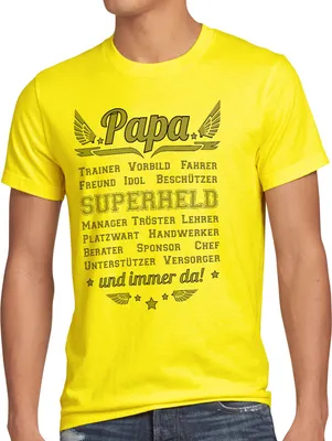 Produktbild von style3 Papa Vorbild Superheld und immer da! Herren T-Shirt Vater Vatertag Trainer