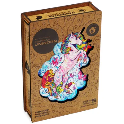 Obrázek produktu pro Dřevěné puzzle - Jednorožec velikost S