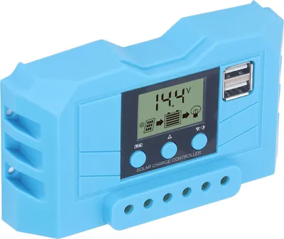 Obrázek produktu pro Solární regulátor nabíjení s LCD displejem, 12 V/24 V, dvěma USB porty, PWM solární regulátor, 30 A