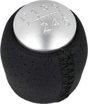 Obrázok produktu pre Gombík radiacej páky 6-stupňová prevodovka, čierno-strieborná, pre Alfa Romeo 147, 156, 159, Brera, GT, Spider