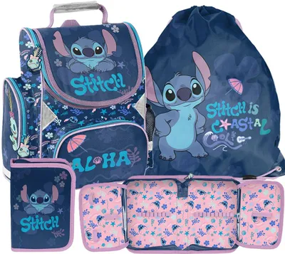 Produktbild von 3tlg Lilo und stitch Schulranzen set Rucksack Federtasche Sportbeutel schultasche Tornister fur madchen