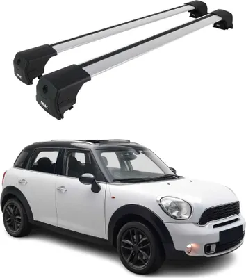 Image de Barres De Toit pour Mini Cooper Mini CountryMan 2010-2016 SUV Alu Gris ABE