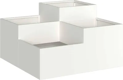 Image de Cache-pot de jardin Blanc 100 x 100 x 48 cm Acier