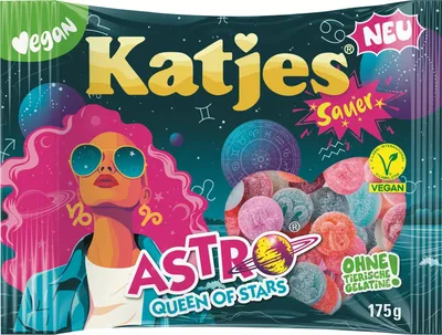 Produktbild von Katjes Astro Queen of Stars Sauer 175g