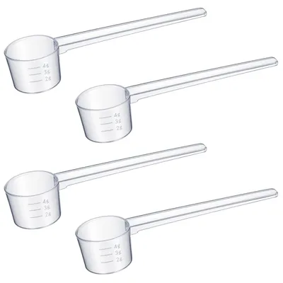 4 Messlöffel Gramm, Dosierlöffel transparent 5g 10ml