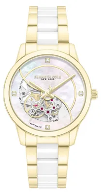Zdjęcie produktu dla Kenneth Cole Automatyczny zegarek Glenmore Gold White Gold