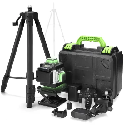 Obrázek produktu pro Multifunkční 16 linií Laserová vodováha 3° Samonivelační stroj Nabíjecí lithiová baterie Nivelační přístroj Všesměrová nálepka na zeď