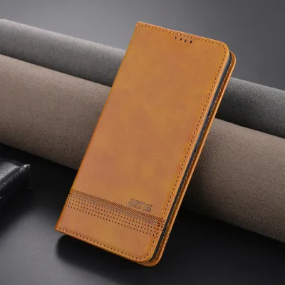 Produktbild von Leder Hülle für Xiaomi Redmi Note 13 Pro 5G, Klapphüllen Brieftasche Magnetverschluss Ständer Schutzhülle Gelb