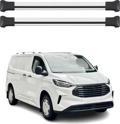Produktbild von Dachträger für Ford Transit Custom / Tourneo Custom 2023-2025 Alu Silber 2 tlg