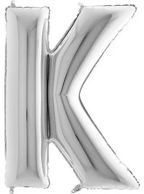 Immagine prodotto di Palloncino gonfiabile lettera K argento 102 cm