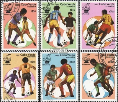 Produktbild von Briefmarken Kap Verde 1982 Mi 458-463 (kompl.Ausg.) gestempelt Fußballweltmeisterschaft