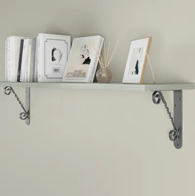 Produktbild von Garderobenkonsole Wandkonsole Regalträger Schwerlastkonsole Träger Stahl Silber Grau 150mm x 125mm
