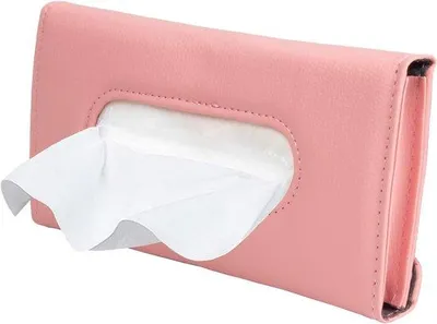Immagine prodotto di Scatola porta salviette per auto, rosa, accessorio per interni auto