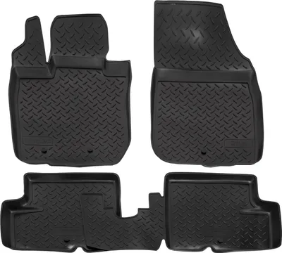 Image de Tapis De Sol En Caoutchouc TPE Pour Nissan Duster 4WD 2011-2017 4pcs, Système de Fixation Bord Haut Noir Antidérapant Toutes Saisons