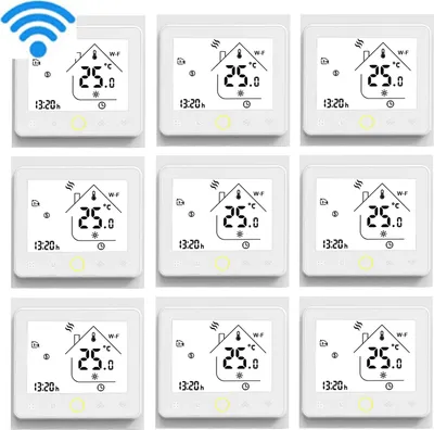 Obrázek produktu pro 9X Wifi Smart Water Heating Thermostat Regulátor teploty APP Control 5A Kompatibilní s Alexa / Google Home Pokojové termostaty Podlahové vytápění pro domácnost - bílý