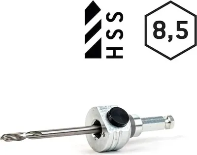 Produktbild von Schnellwechselaufnahme 6kant Schaft Ø8,5mm inkl. HSS Zentrierbohrer