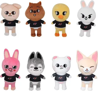 Produktbild von 8 Stück Plüschtiere 20cm Streuner Kinder Plüsch Wolf Chan Cartoon Plüschtier Plüsch Puppe