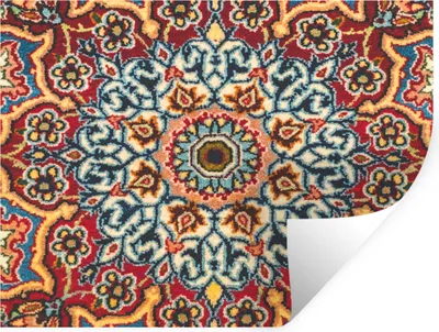 Obrázok produktu pre MuchoWow® Nálepka na stenu - Perzský koberec - Mandala - Vzory - 80x60cm - Samolepiaca a polohovateľná