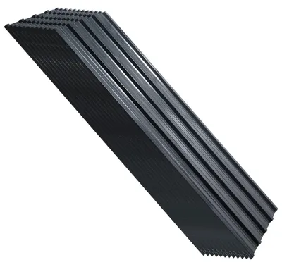 Obrázek produktu pro Ikodm Sada trapézových plechů, 24 kusů, rozměry 129 x 46 cm, profilované plechy, barva antracit, včetně ochranných rukavic