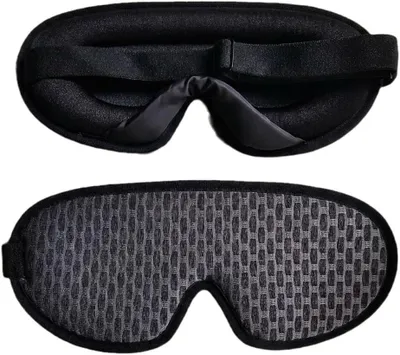 Imagen del producto de Mascarilla 3D para dormir, diseño ergonómico, ajustable, para una oscuridad total, ideal para viajes