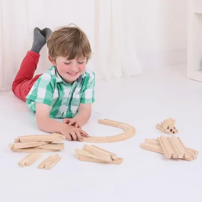 Obrázek produktu pro Bigjigs Rail Dřevěné koleje set 24 dílů