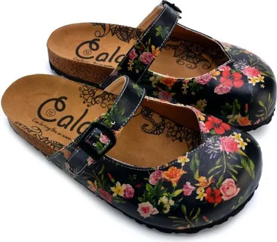 Produktbild von Damen Clogs Calceo mit Blumen CAL2201 39