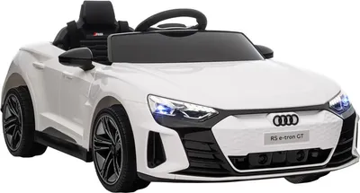 Produktbild von Fortuna Lai Kinder-Elektroauto Audi RS e-tron GT mit Sicherheitsgurt, Fernbedienung, Scheinwerfern, Musikfunktion, weiß, 103 x 58 x 41cm